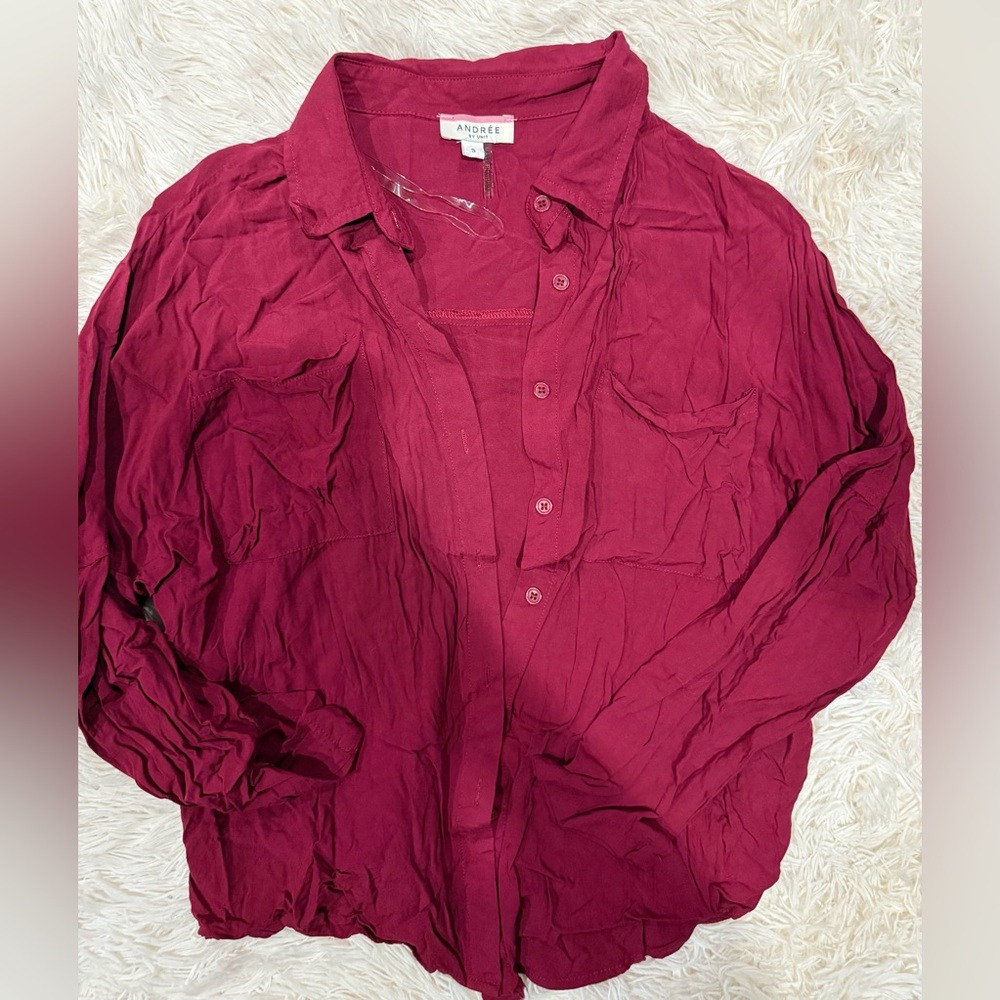 ANDREE BY UNIT Rich Pink Blouse